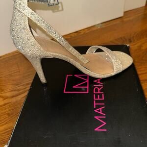 Material Girl Champagne Strappy Heels